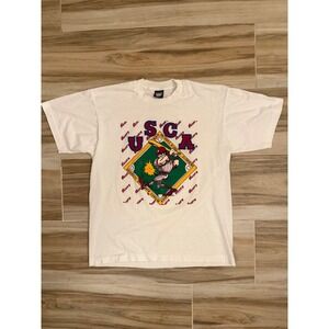 Vintage Screen Stars USCA Pacers Baseball T-Shirt XL White Single Stitch 90s USA